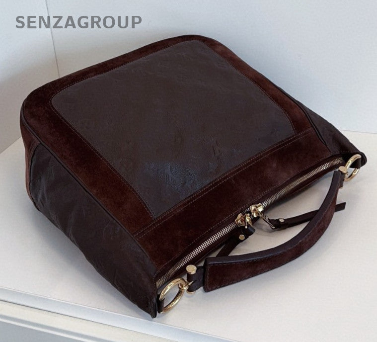 Louis Vuitton Audacieuse MM Hobo Top Handle Bag Shoulder Bag Brown Gold Women