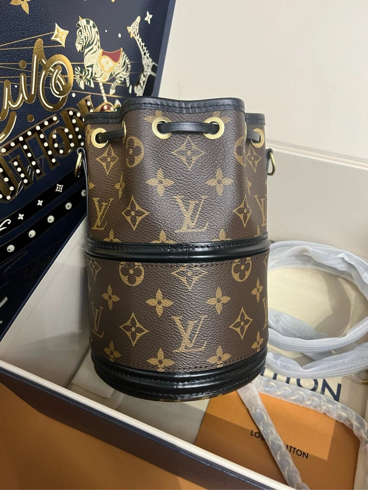 Louis Vuitton Singapore Limited Edition Canvas Bucket Bag For Women