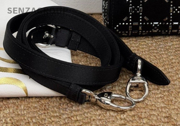 Christian Dior Lady Dior Top Handle Bag Black Used Women Classic Designer
