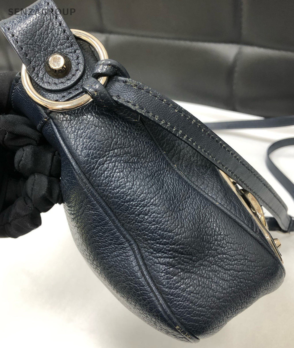 Balenciaga Smell 2Way Shoulder Bag Crossbody Blue Used Women Classic