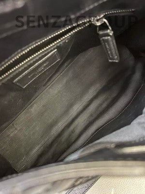 Saint Laurent Niki Shopping Bag Chain Shoulder Bag Black Silver Women Classic