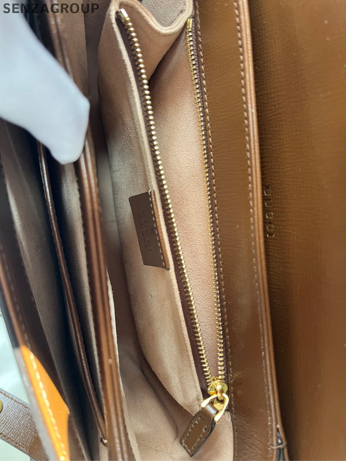 Gucci Horsebit 1955 GG Supreme Shoulder Bag Brown Gold Hardware Classic
