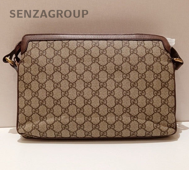 Gucci Ophidia Saddle Shoulder Bag Crossbody Brown Gold Women Classic