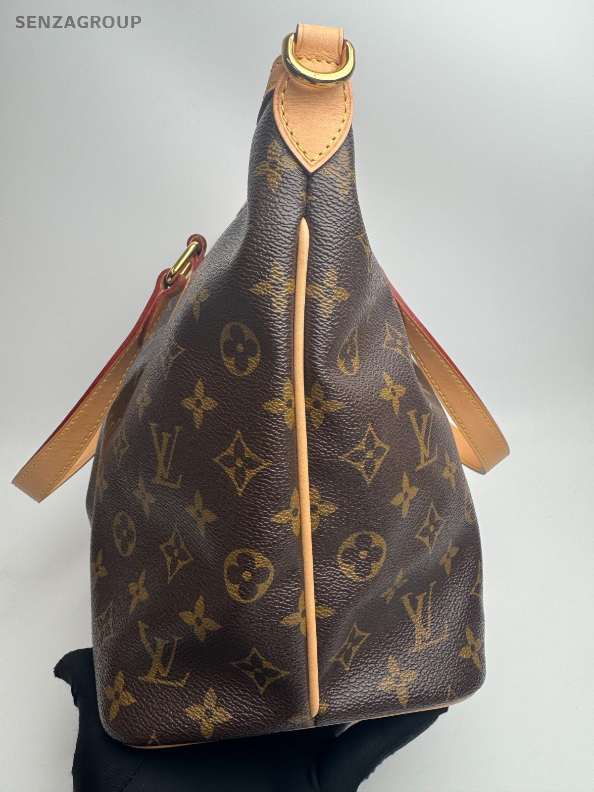 Louis Vuitton Palermo Monogram 2way Shoulder Handbag Brown Women Vintage