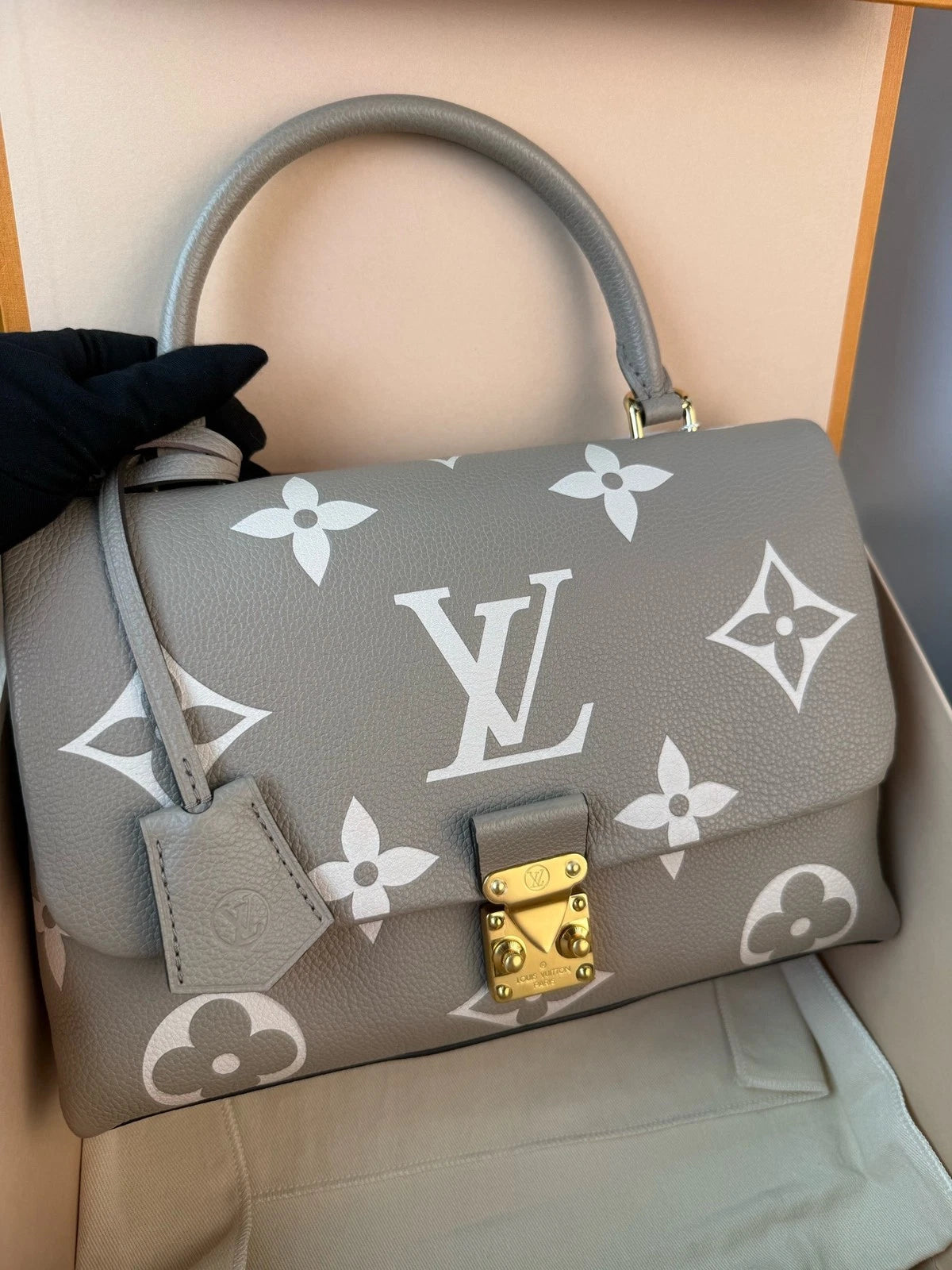 Louis Vuitton Gray Madeleine Medium Top Handle Shoulder Bag Women