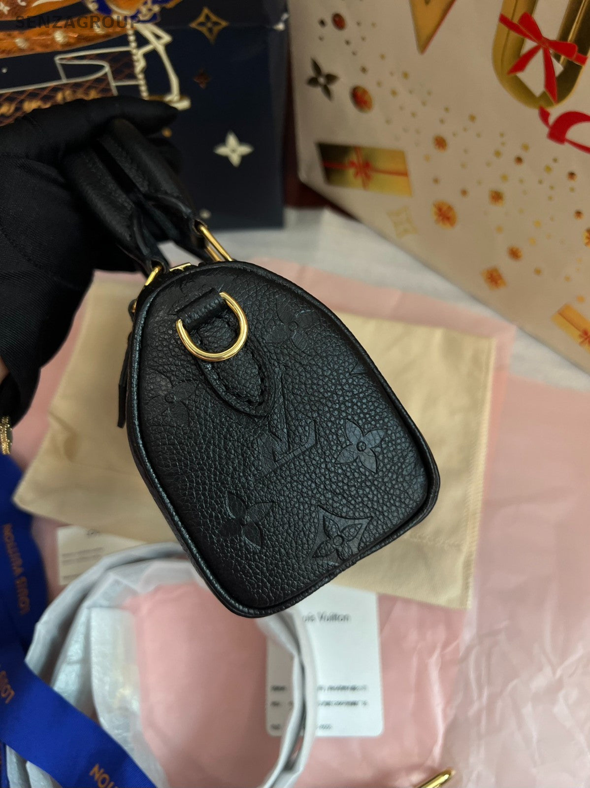 Louis Vuitton Nano Speedy Monogram Empreinte 2WAY Shoulder Handbag Brand NEW