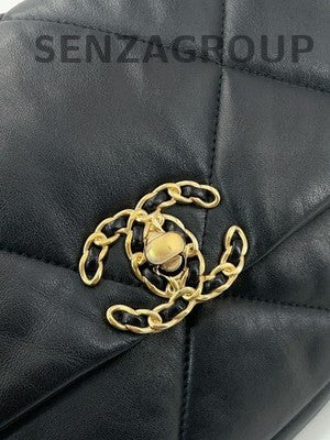 Chanel 19 Bag Black Gold Small Shoulder Bag Chip Version Classic