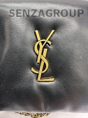 Saint Laurent Black Gold Lambskin Shoulder Crossbody Chain Bag Classic