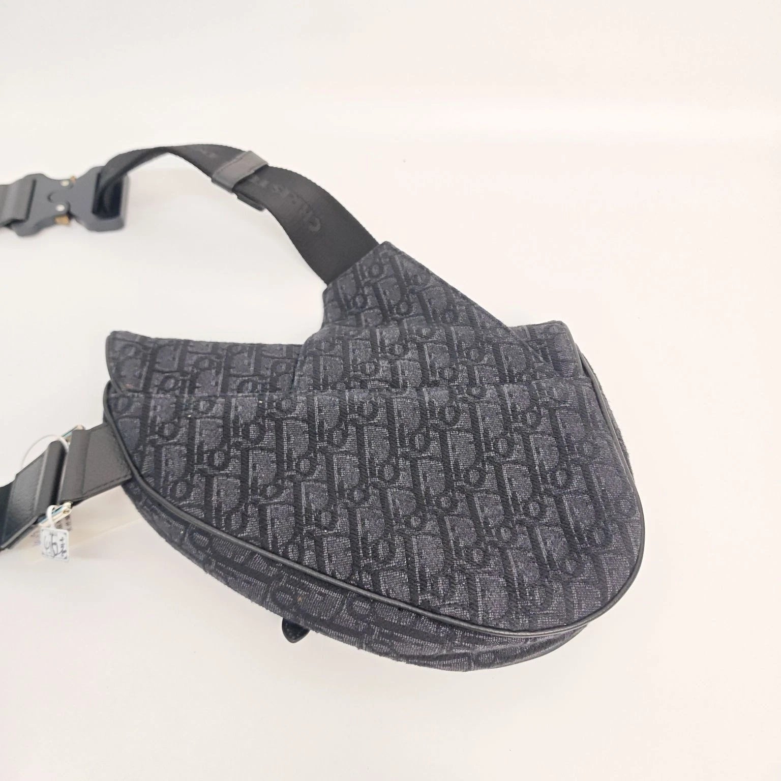 Dior Monogram Canvas Embroidered Saddle Shoulder Crossbody Bag Women