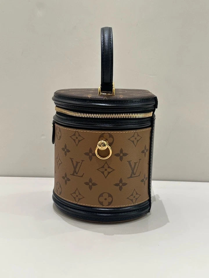 Louis Vuitton Canvas Bucket Top Handle Bag Crossbody For Women