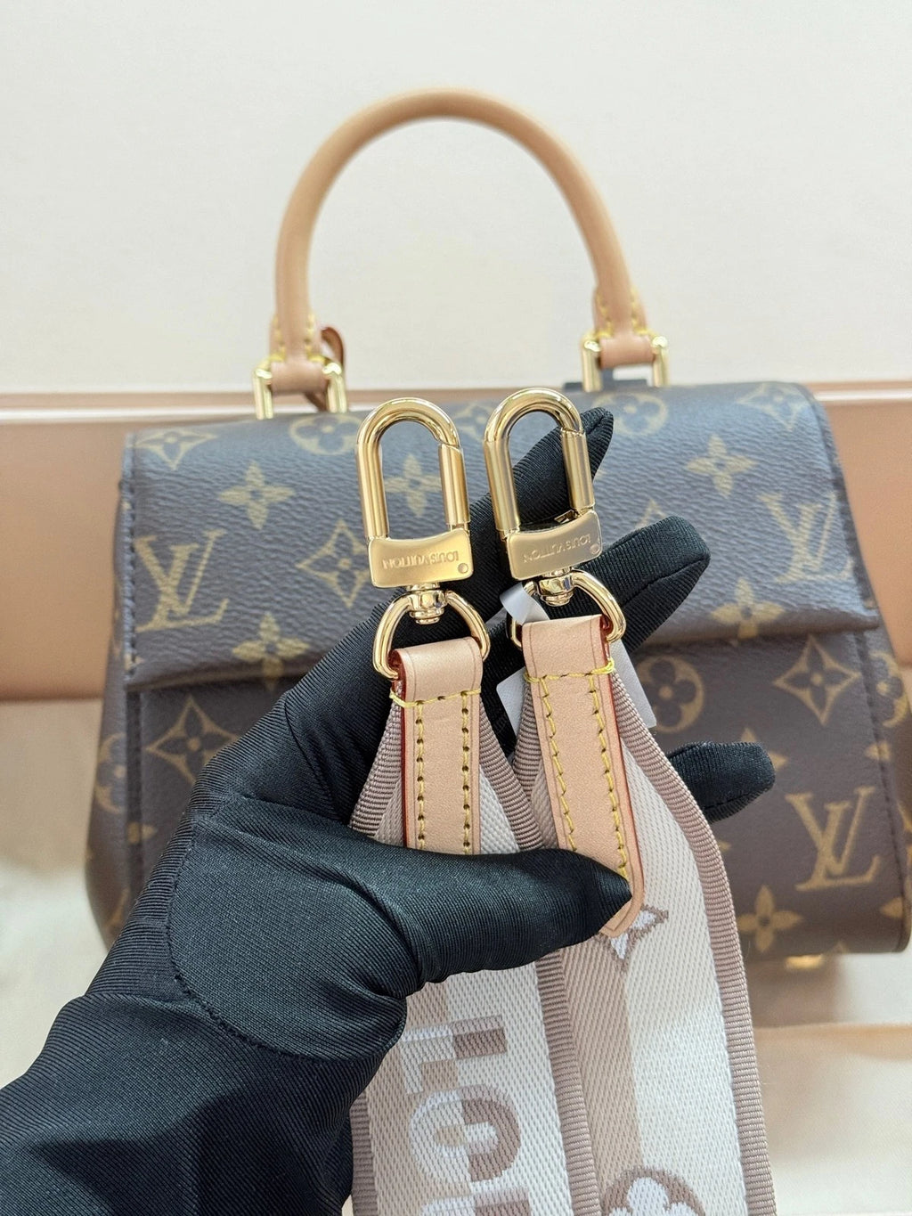 Louis Vuitton Mini Cluny Monogram Canvas Shoulder Bag For Women