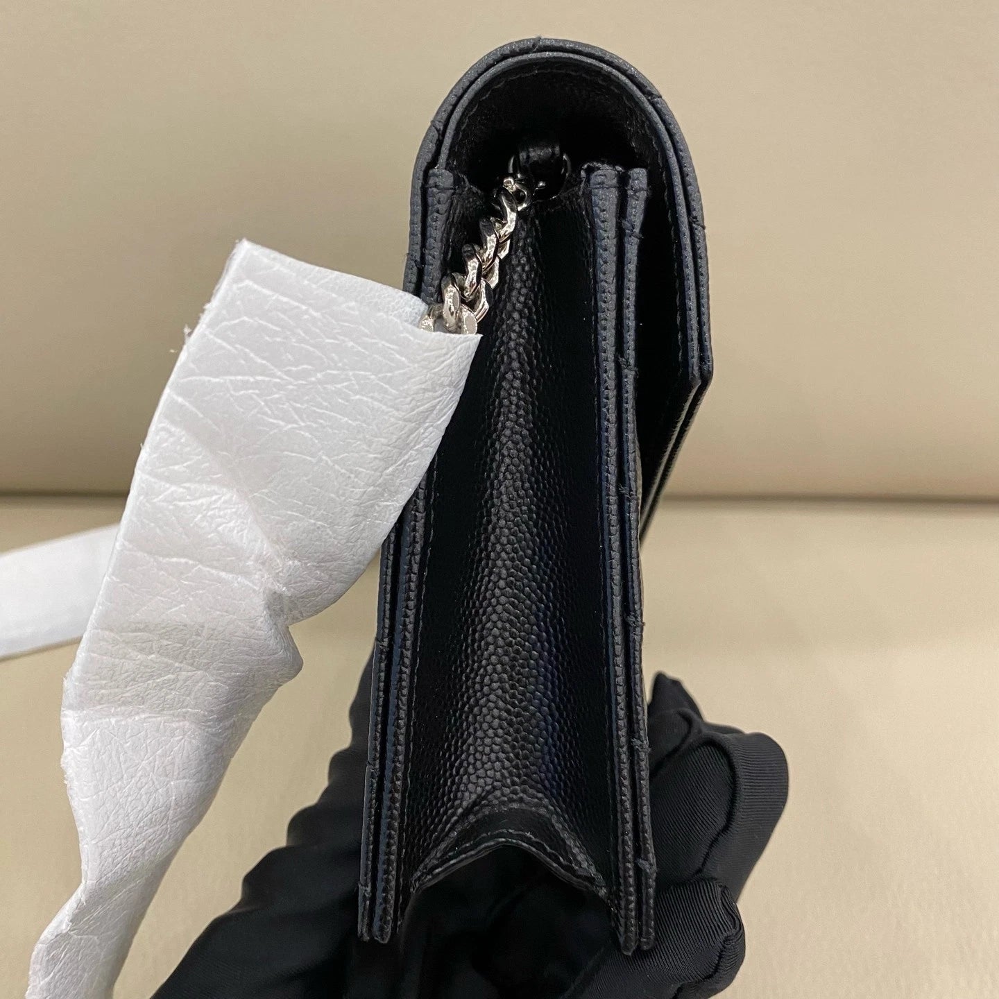 YSL Black Envelope WOC Crossbody Bag For Women
