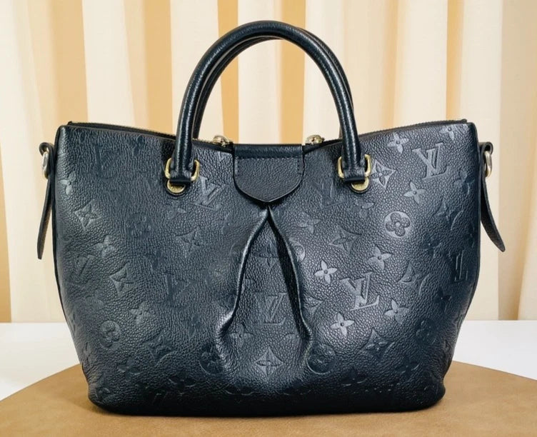 Louis Vuitton Monogram Empreinte Top Handle 2-Way Shoulder Handbag Black - Pre-Owned