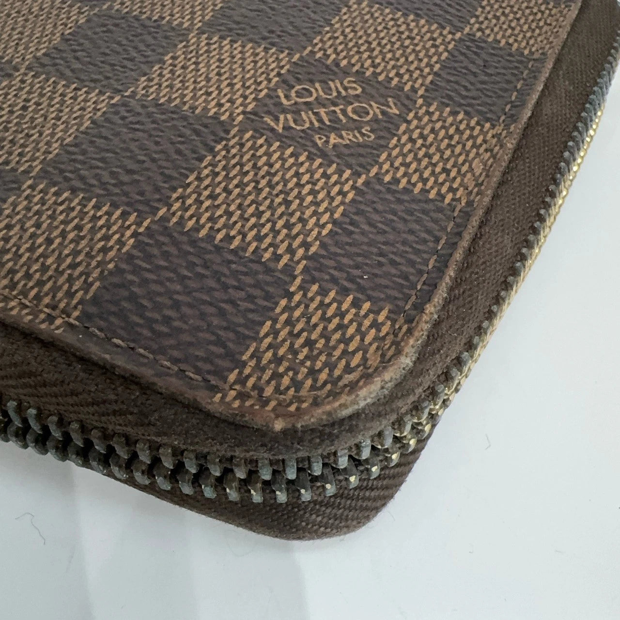 Louis Vuitton Damier Canvas Zippy Wallet Brown For Women