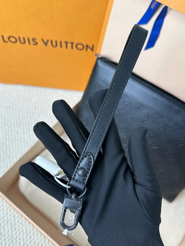 Louis Vuitton Pochette To-Go Black Monogram Clutch For Unisex Adults