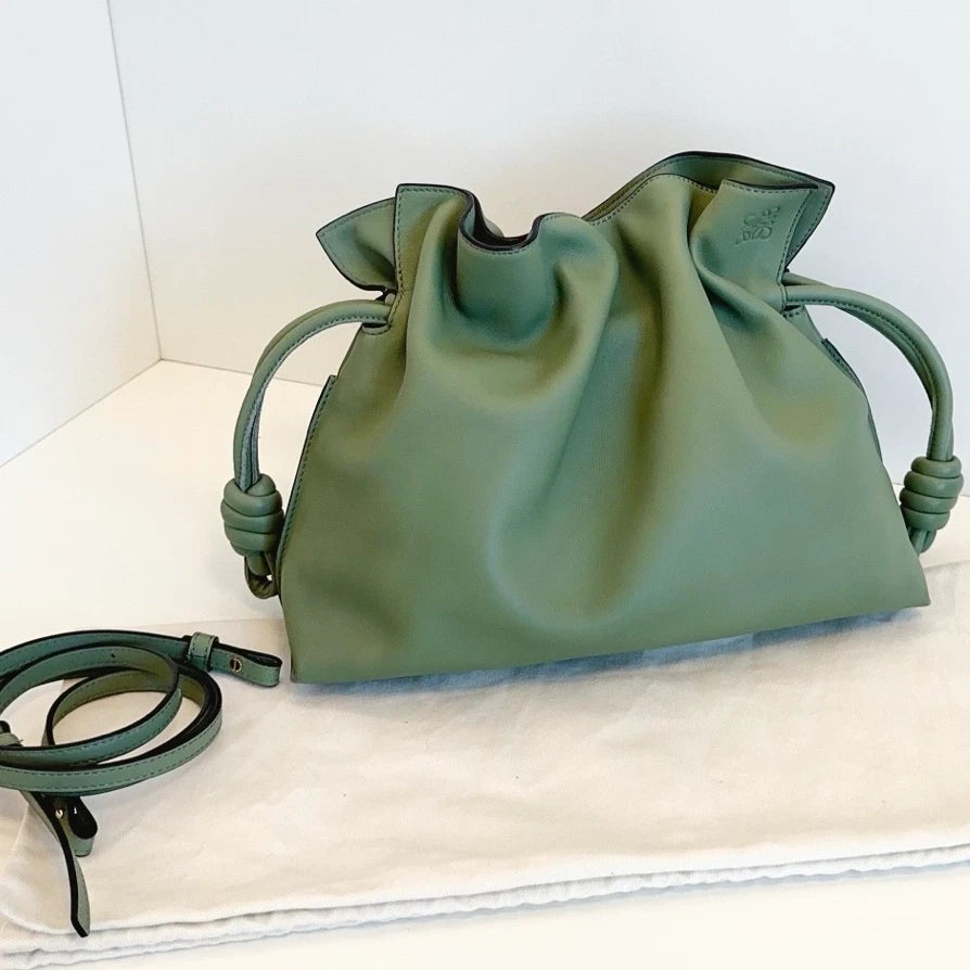 Loewe Flamenco MM Shoulder Crossbody Bag Green Women Fashion