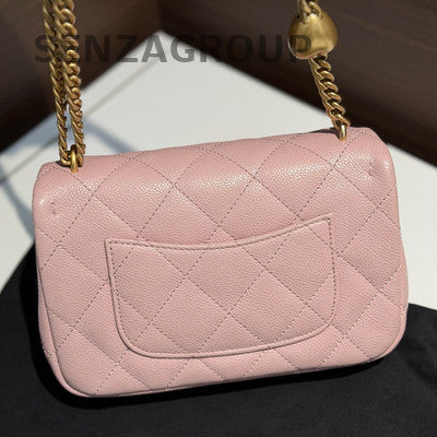 Chanel CF Pink Gold Hardware Calfskin Chain Shoulder Crossbody Bag