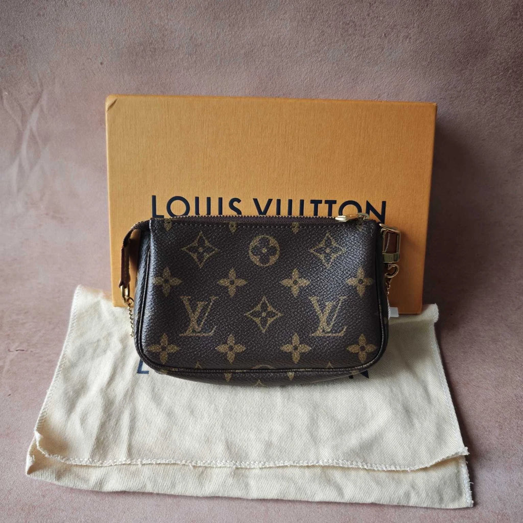 Louis Vuitton Canvas Monogram Mini Chain Clutch Shoulder Bag For Women