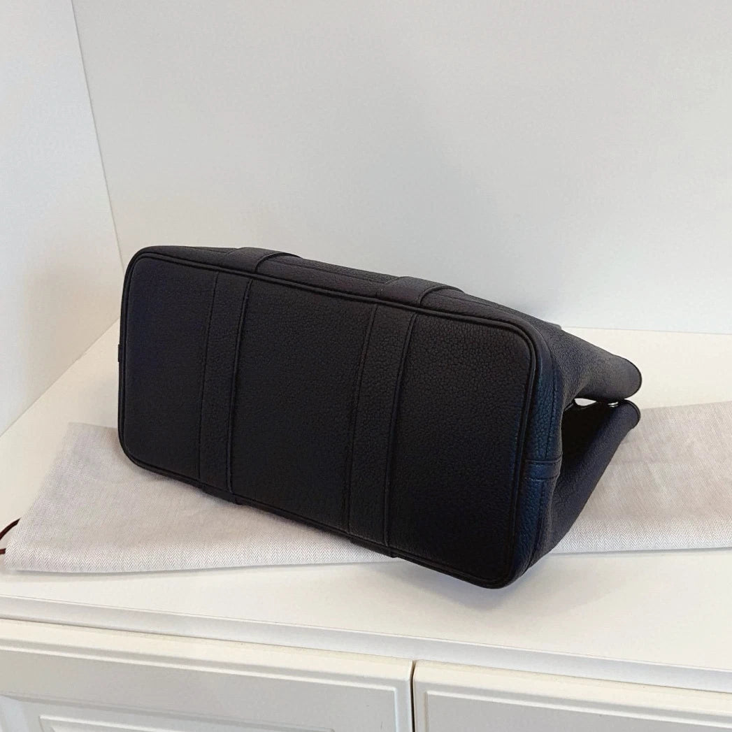 Hermes Garden Party36 Top Handle Bag Black Silver Unisex Adults Classic
