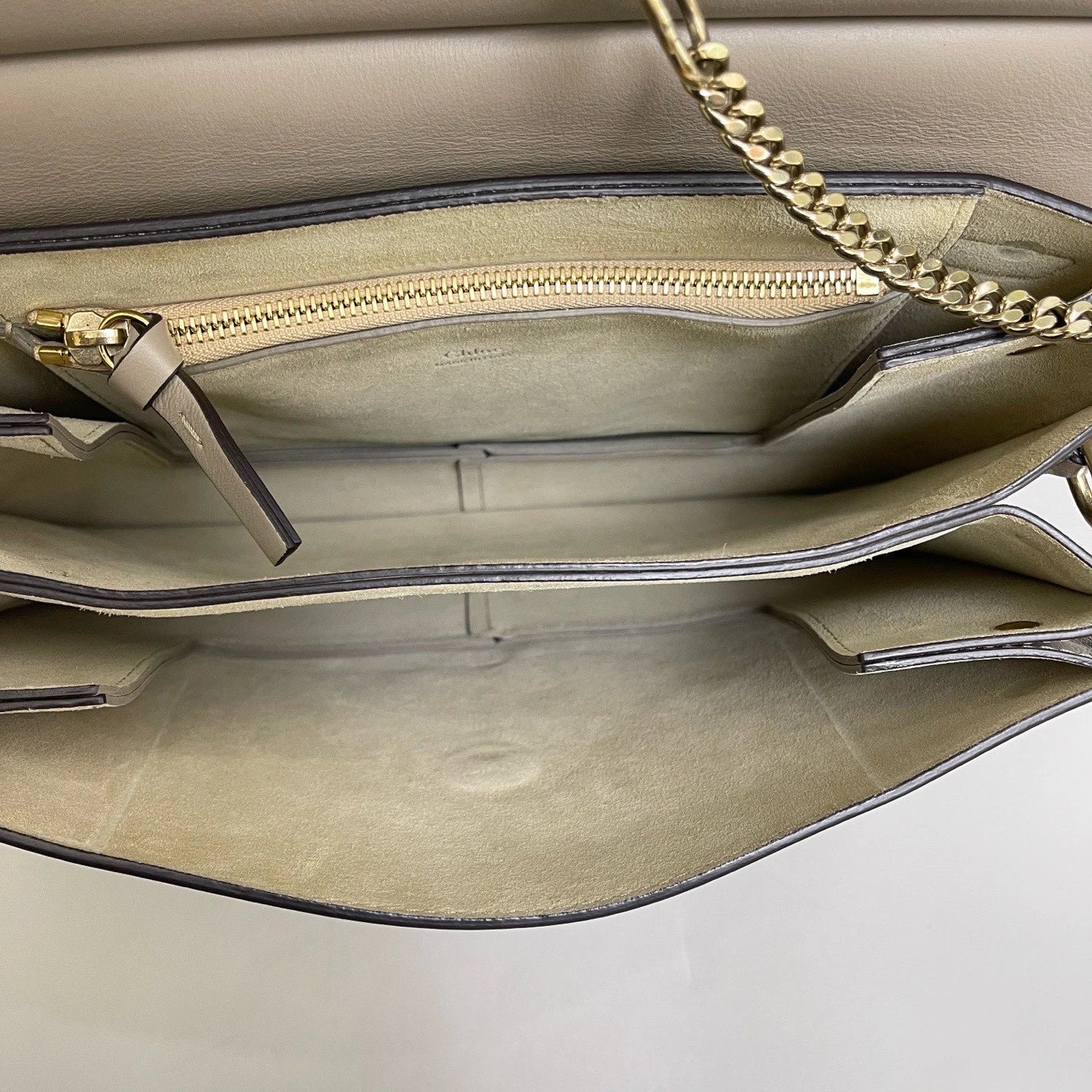 Chloe Faye GM Shoulder Bag Crossbody Gray Silver Women Classic