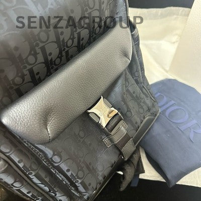 Dior Explorer Oblique Mirage Backpack Black Silver Calfskin Unisex