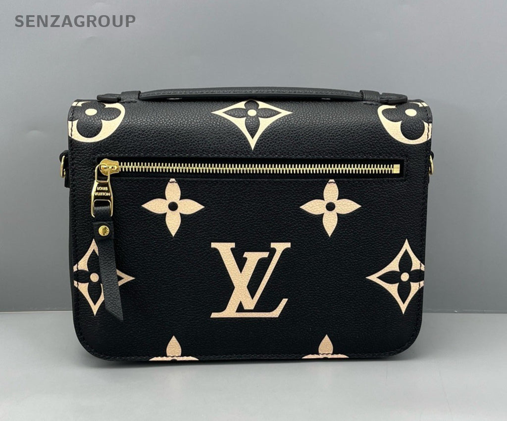 Louis Vuitton Pochette Métis Monogram Shoulder bag Black White Leather Women