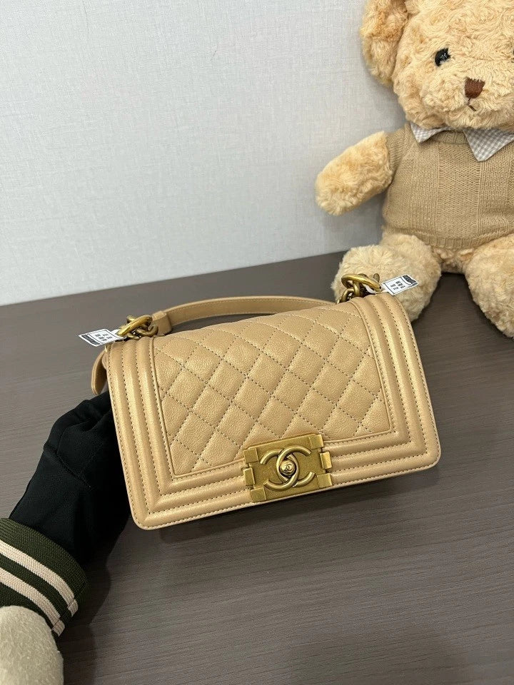 CHANEL Small LeBoy Leather Shoulder Crossbody Bag For Women