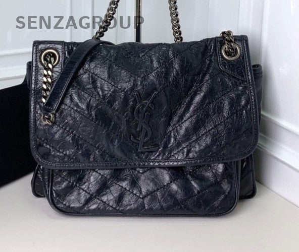 YSL Saint Laurent NIKI Medium Oil waxed leather Shoulder bag Crossbody