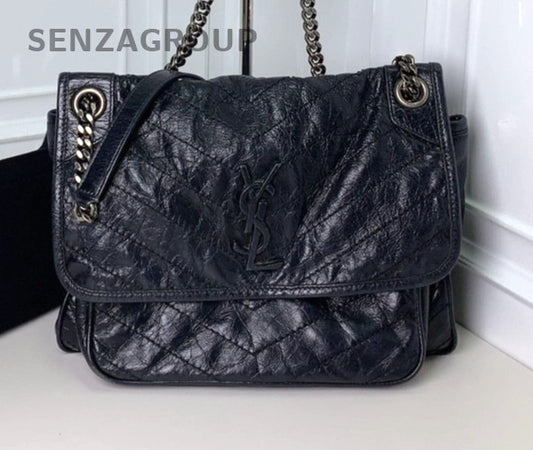 YSL Saint Laurent NIKI Medium Oil waxed leather Shoulder bag Crossbody