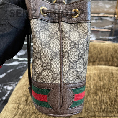 Gucci GG Marmont Small Bucket Bag Brown Gold Hardware Classic Women