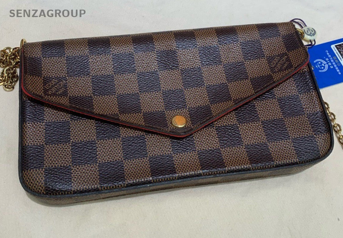 Louis Vuitton Trio Messenger Damier Ebene Shoulder Crossbody Bag Brown Women