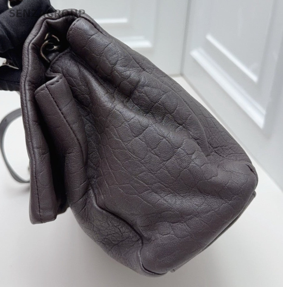 Saint Laurent Hollywood Chain Crossbody Shoulder Bag Gray Silver Women Classic
