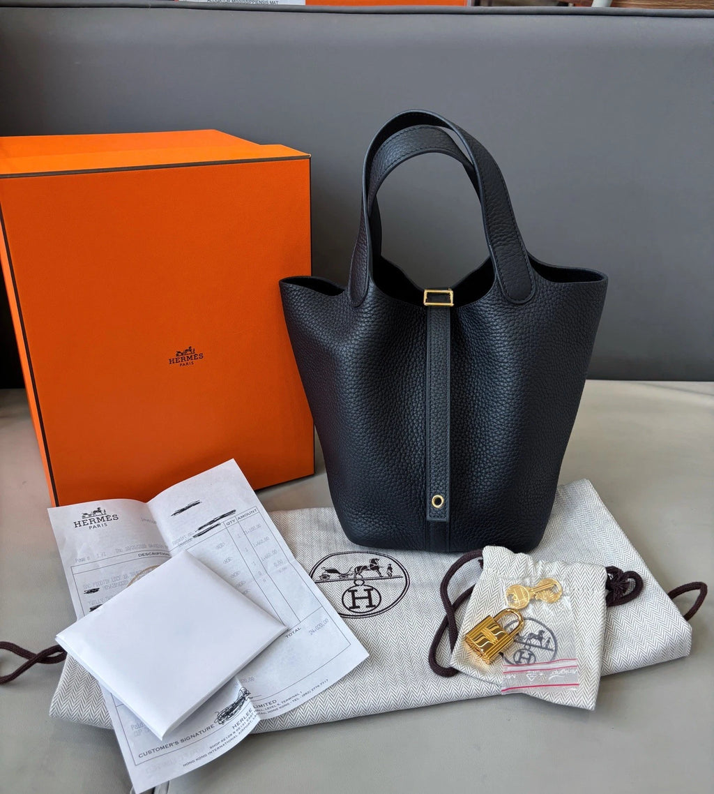 Hermès Picotin 18 Handbag Black Women Classic
