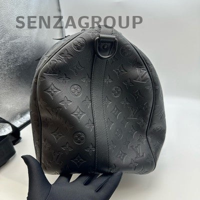 Louis Vuitton Keepall Black Embossed Travel Bag - Unisex Carryall