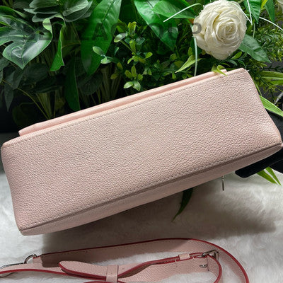 Louis Vuitton Lockme Messenger Bag Pink Silver Hardware Women's Fashion