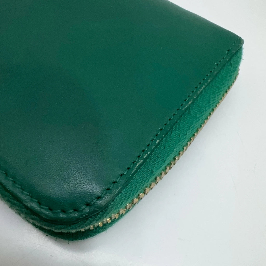 YSL Green Long Leather Multi-slot Wallet For Women