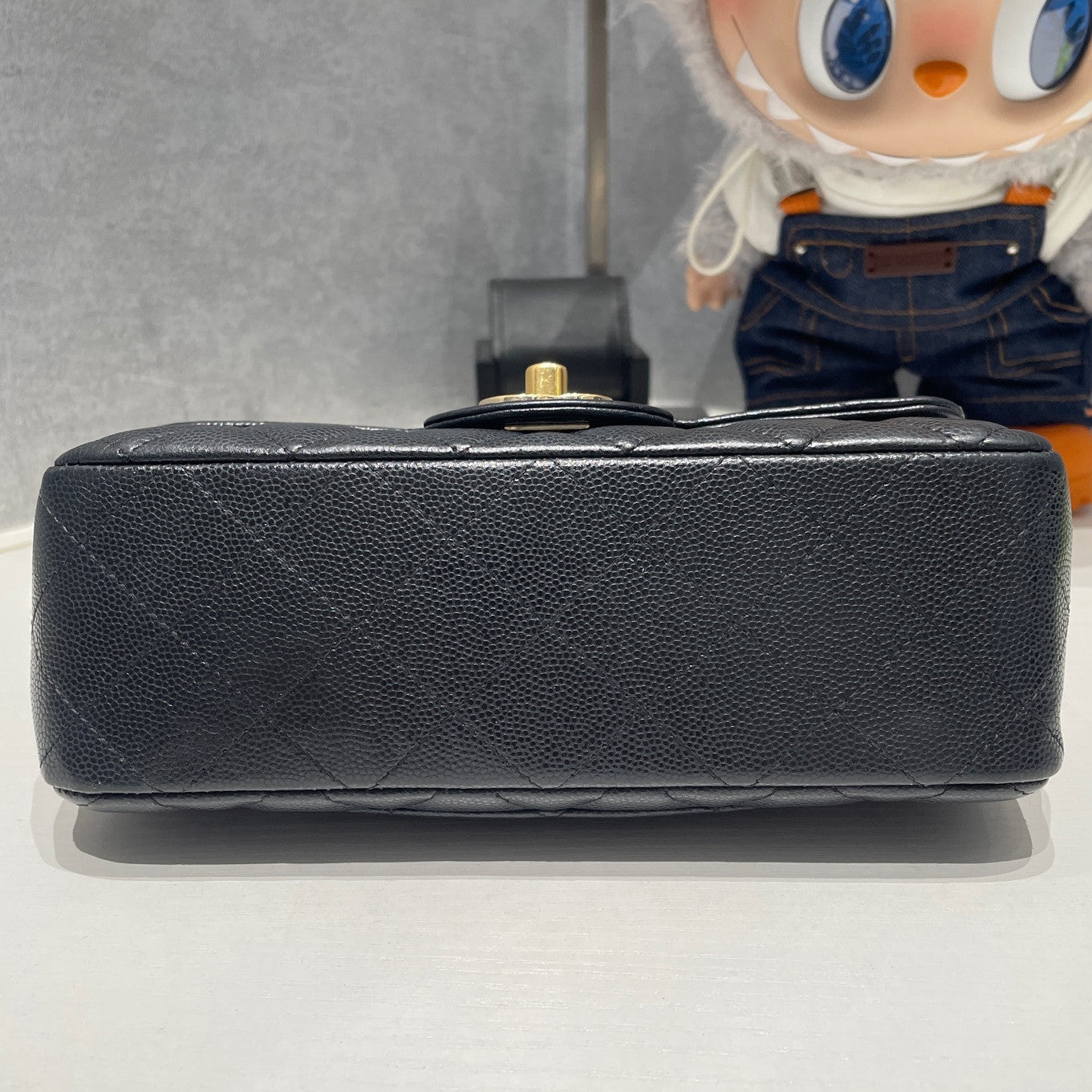 Chanel Classic Flap Mini Black Gold Calfskin Chain Shoulder Bag