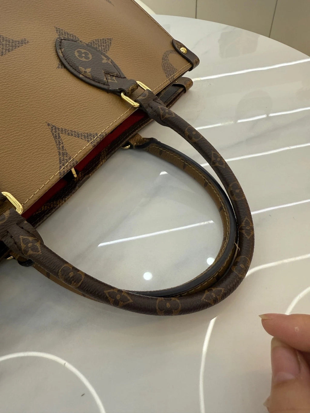 Louis Vuitton OnTheGo Canvas Tote Bag Excellent