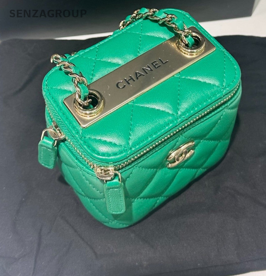 CHANEL Trendy Box mini Chain Shoulder bag Green Women Crossbody