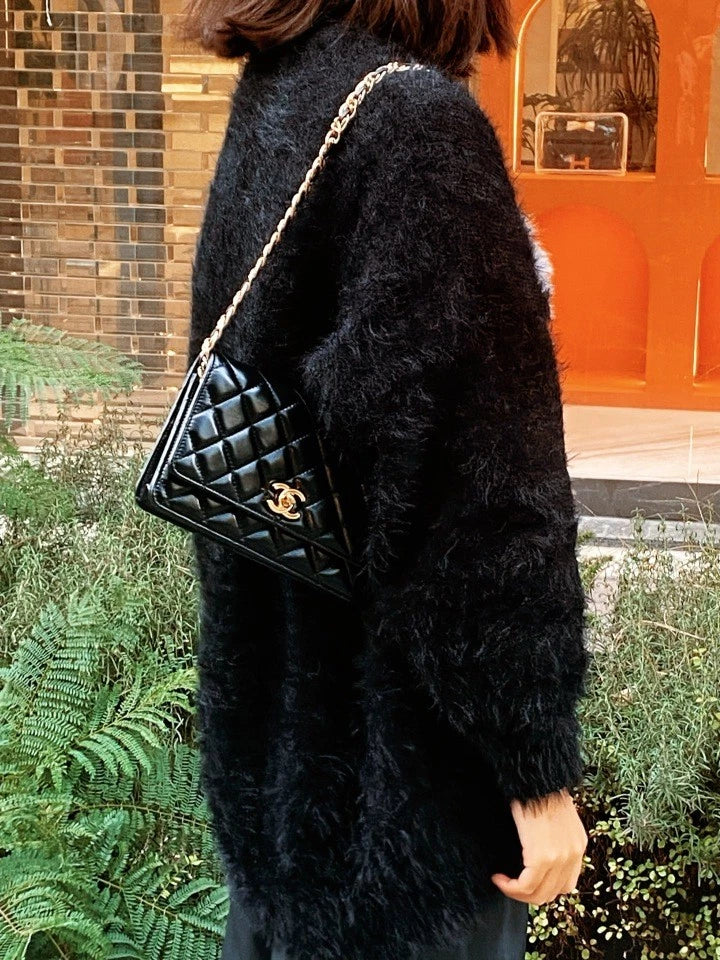 Chanel Leather WOC Crossbody Shoulder Bag For Women