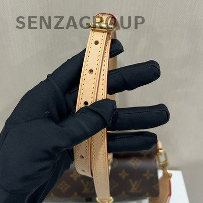 Louis Vuitton Monogram Shoulder Crossbody Bag Brown Gold Hardware