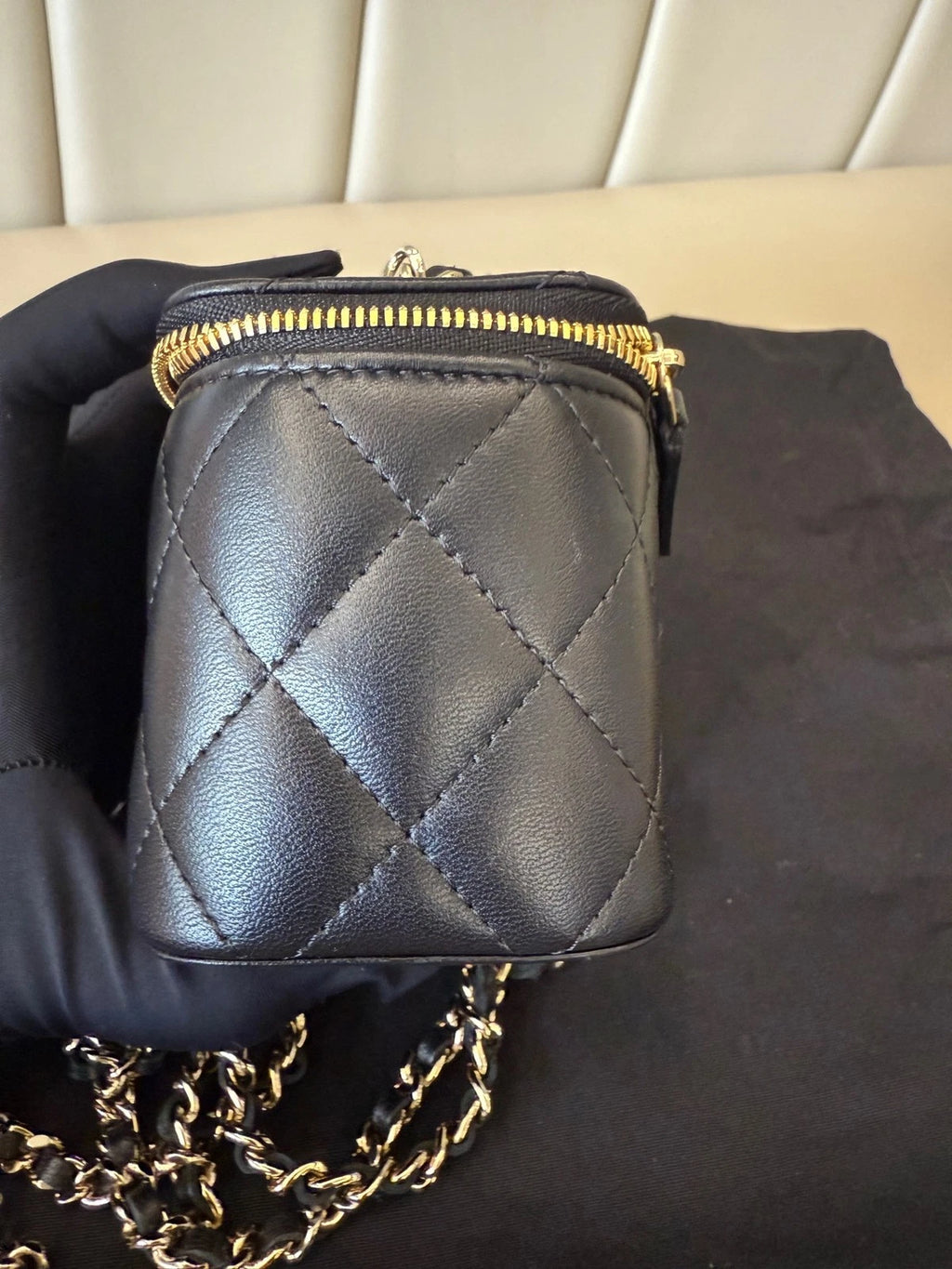 CHANEL Enamel Love Camellia Chain Box Lambskin Bag For Women