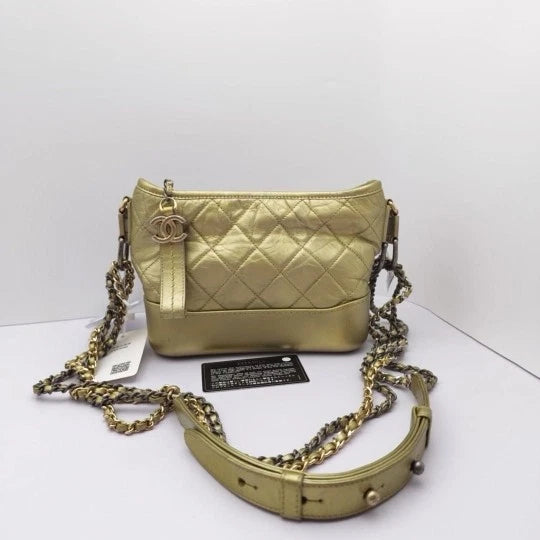 CHANEL Pre-owned 24K Small Gold Gabrielle Crossbody Bag Women