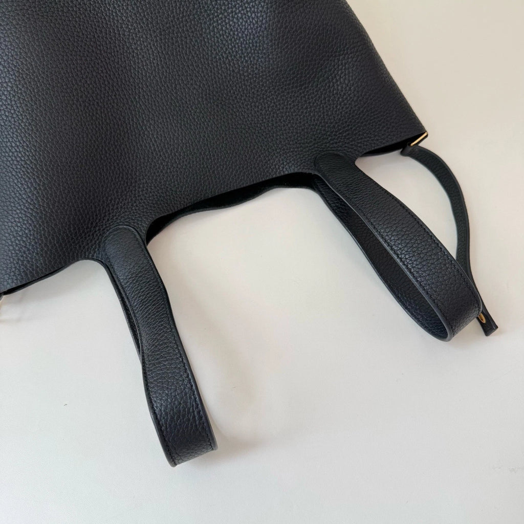 Hermes Picotin22 Top Handle Bag Black Gold Used Women Classic
