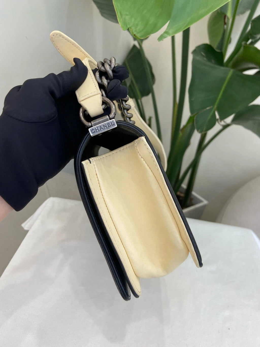 CHANEL LeBoy Medium Shoulder Bag For Women Black White