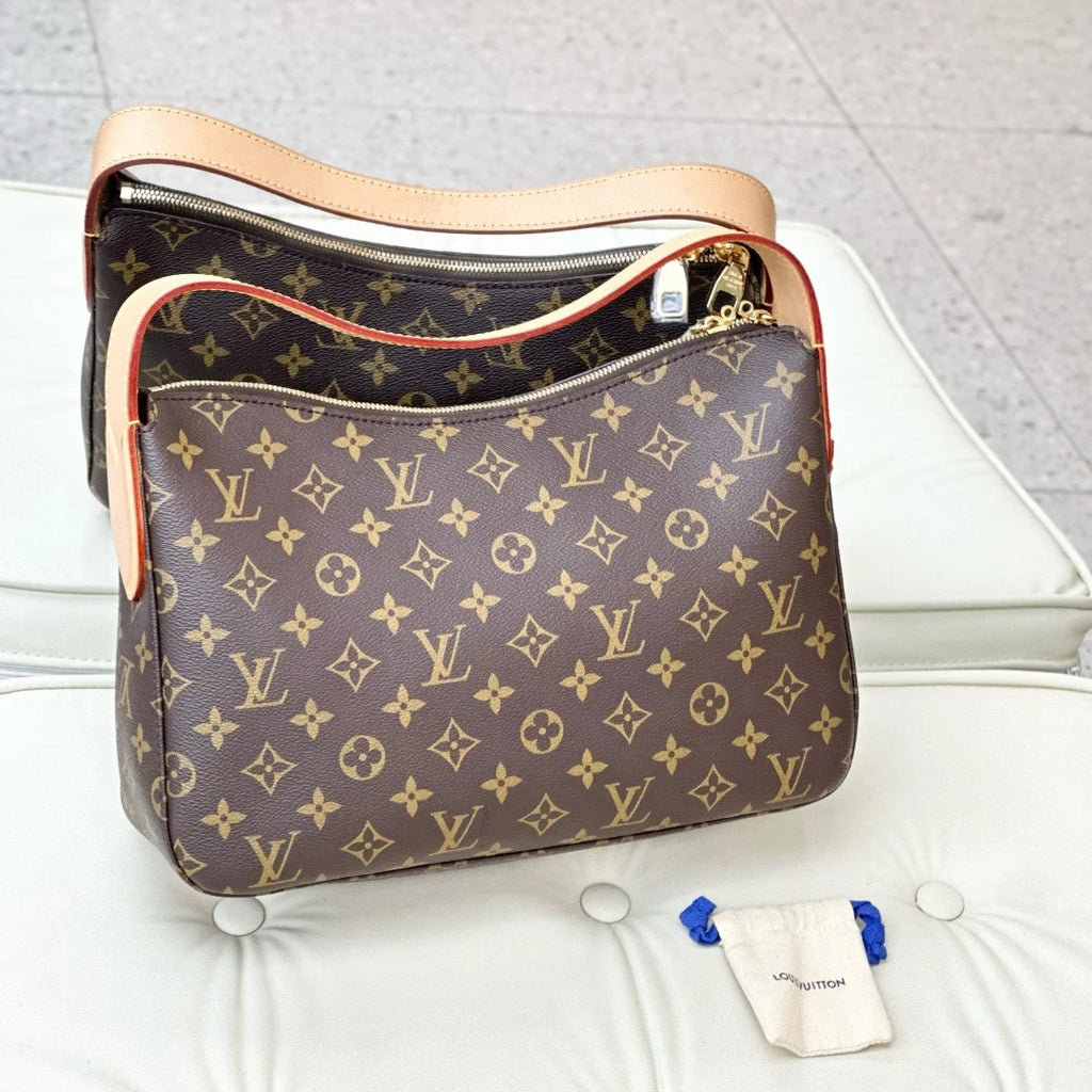 Louis Vuitton Slouchy PM Shoulder Bag Brown Women Classic S