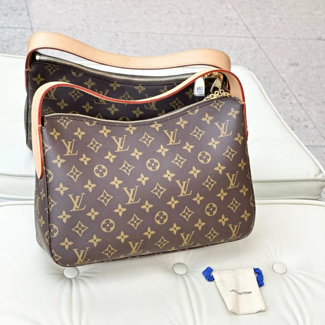 Louis Vuitton Slouchy PM Shoulder Bag Brown Women Classic S