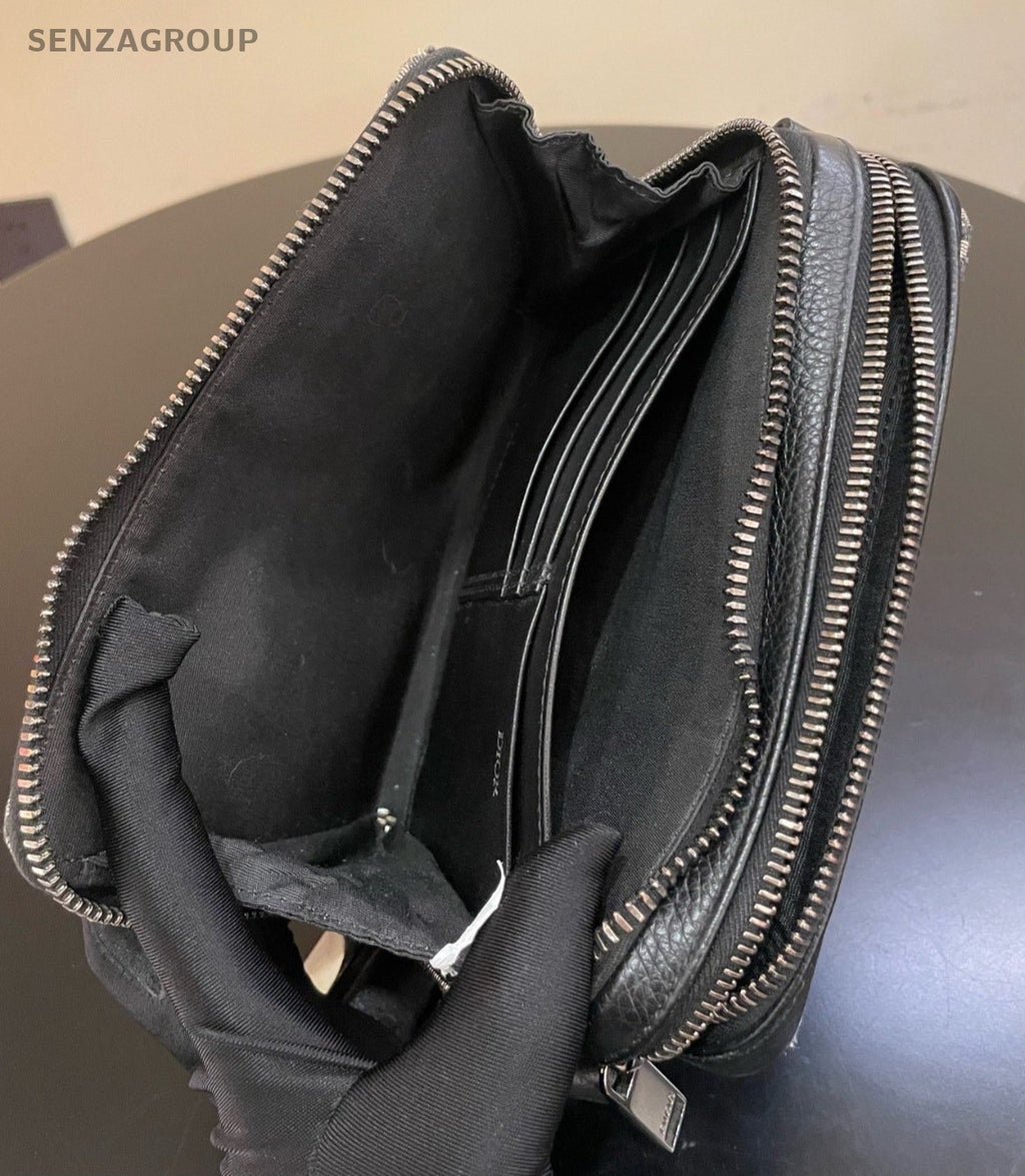 Christian Dior Oblique 2Way Shoulder Bag Crossbody Black Silver Used Women