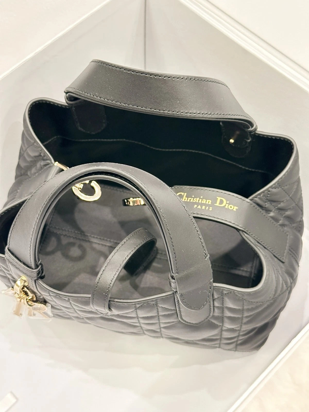 Dior Toujours Small Horizontal Black Tote Bag For Women