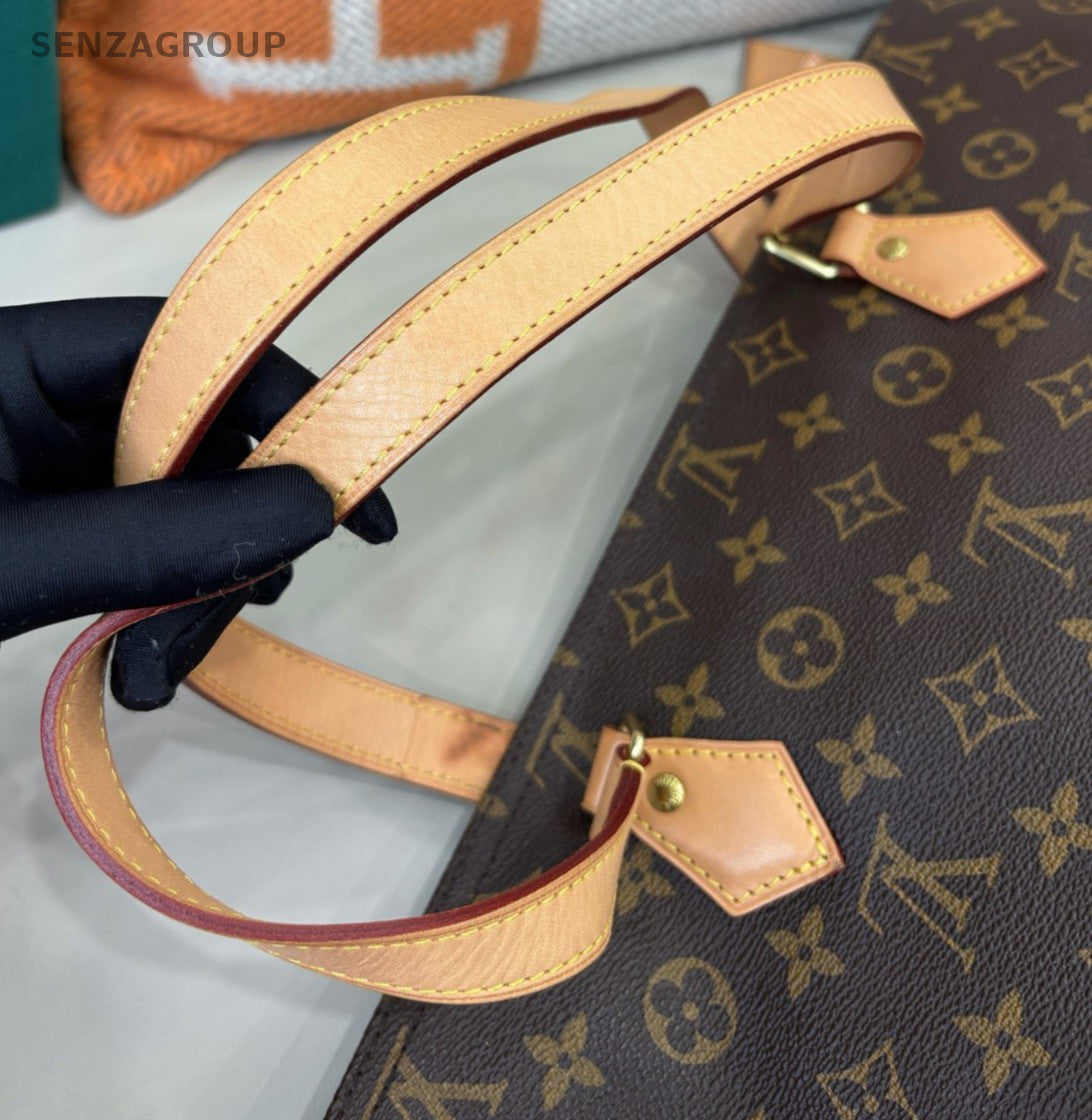 Louis Vuitton All In Monogram Shoulder Bag Brown Gold Women Classic